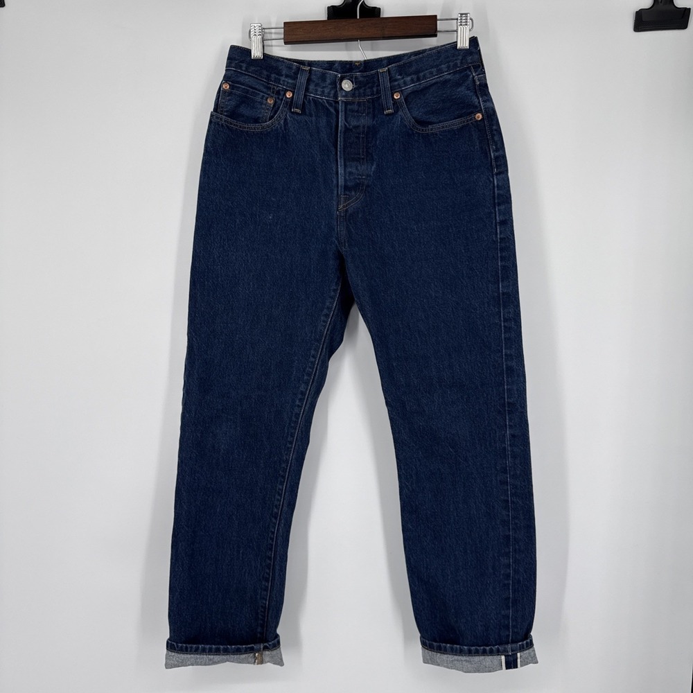 LEVI'S Premium 501 90s Big E Red Line Selvedge Denim Jeans ButtonFly Western W28